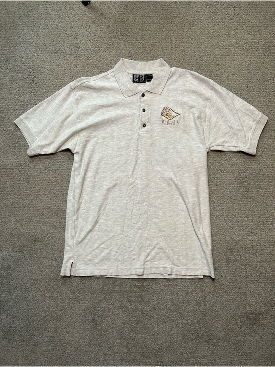 Diport USA Other - Vintage Diport USA Mens Size L Maui Hawaii Tan Polo Shirt Medium Short Sleeve